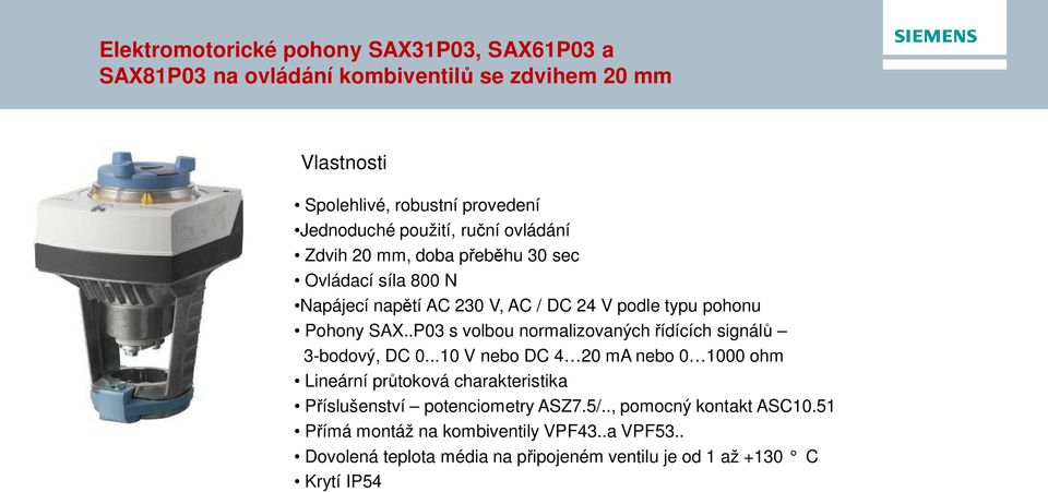 .P03 s volbou normalizovaných ídících signál 3-bodový, DC 0.