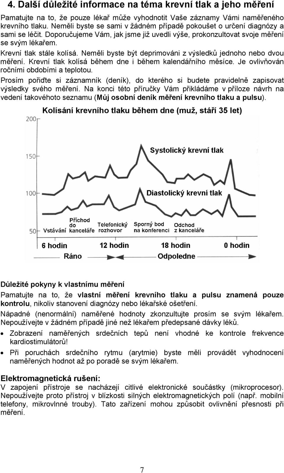 Neměli byste být deprimováni z výsledků jednoho nebo dvou měření. Krevní tlak kolísá během dne i během kalendářního měsíce. Je ovlivňován ročními obdobími a teplotou.