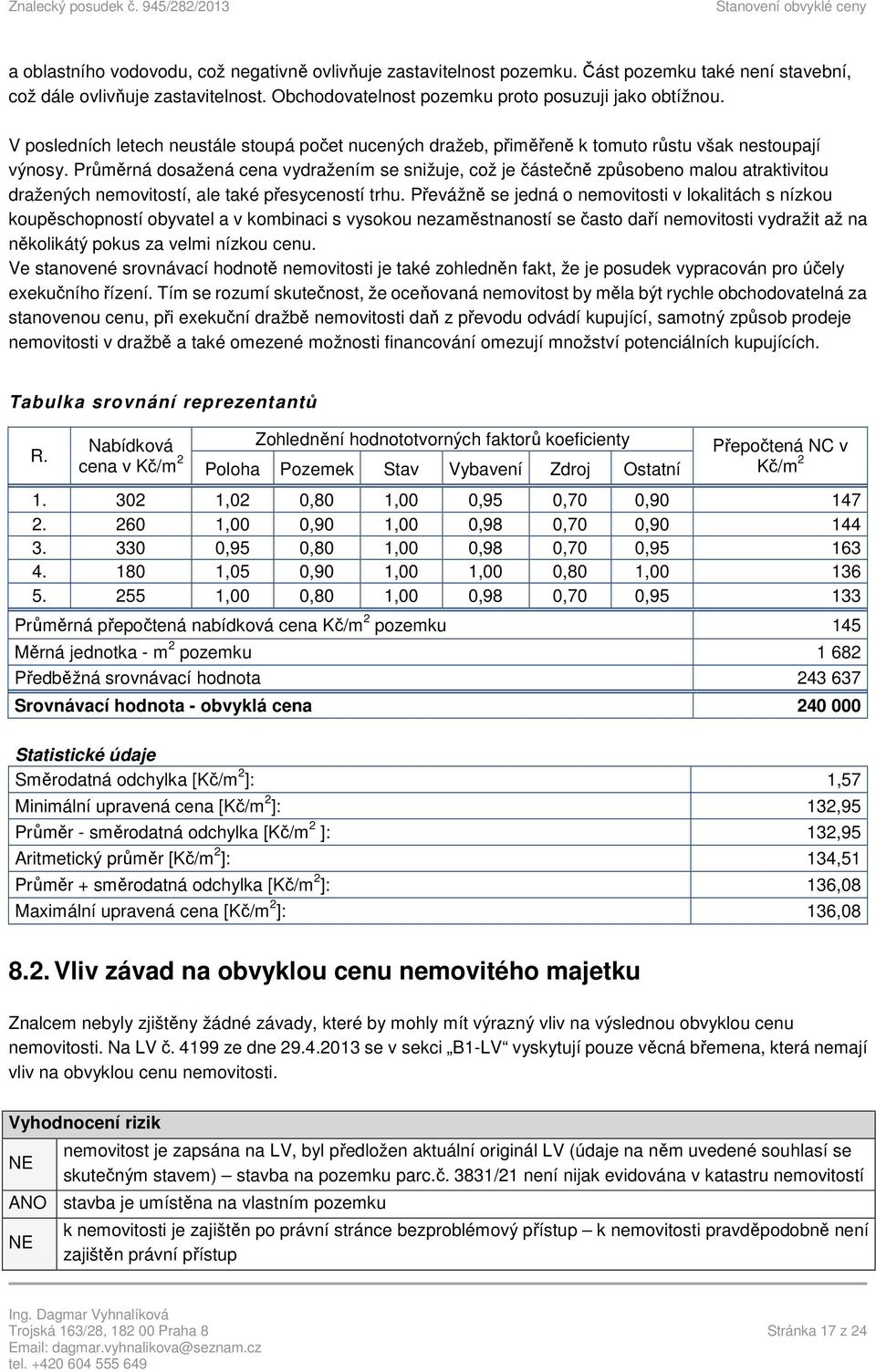 Průměrná dosažená cena vydražením se snižuje, což je částečně způsobeno malou atraktivitou dražených nemovitostí, ale také přesyceností trhu.