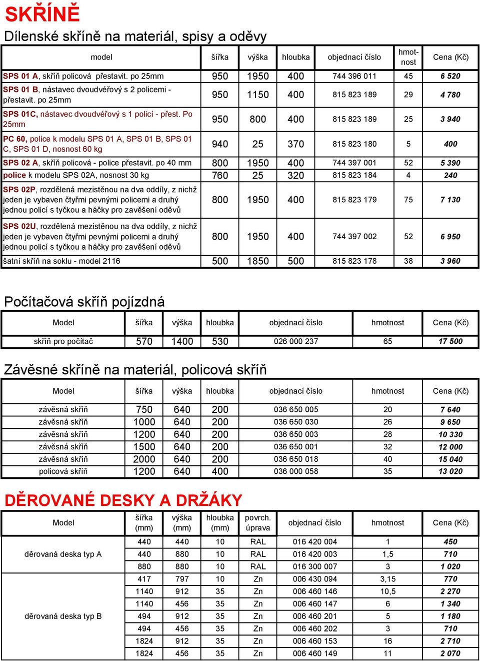 Po 25mm 950 800 400 815 823 189 25 3 940 PC 60, police k modelu SPS 01 A, SPS 01 B, SPS 01 C, SPS 01 D, nosnost 60 kg 940 25 370 815 823 180 5 400 SPS 02 A, skříň policová - police přestavit.