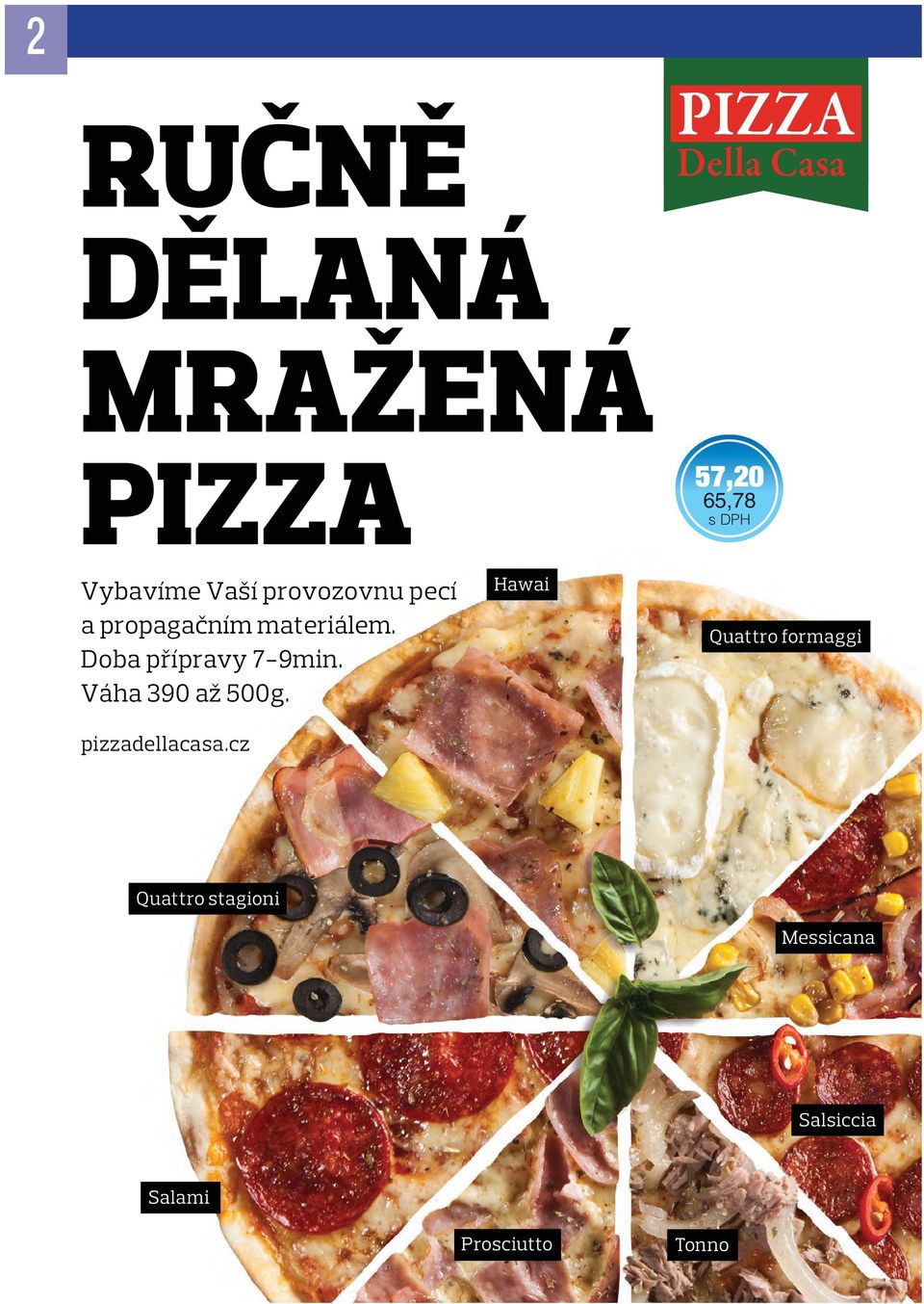 Váha 390 až 500g. pizzadellacasa.