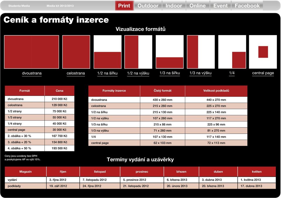 obálka + 50 % 193 500 Kč Ceny jsou uvedeny bez DPH a poskytujeme AP ve výši 15%.