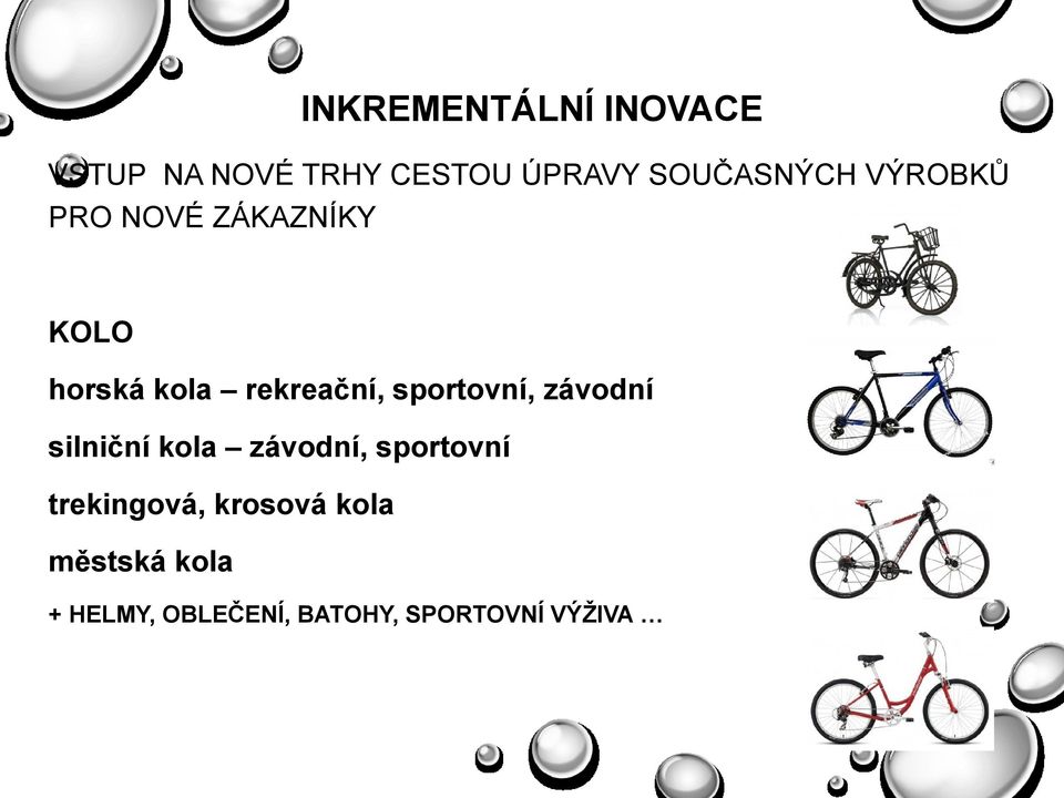 rekreační, sportovní, závodní silniční kola závodní, sportovní