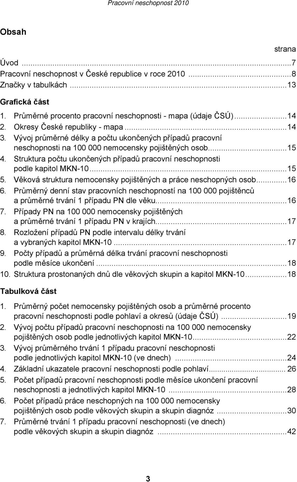 Struktura počtu ukončených případů pracovní neschopnosti podle kapitol MKN-10...15 5. Věková struktura nemocensky pojištěných a práce neschopných osob...16 6.