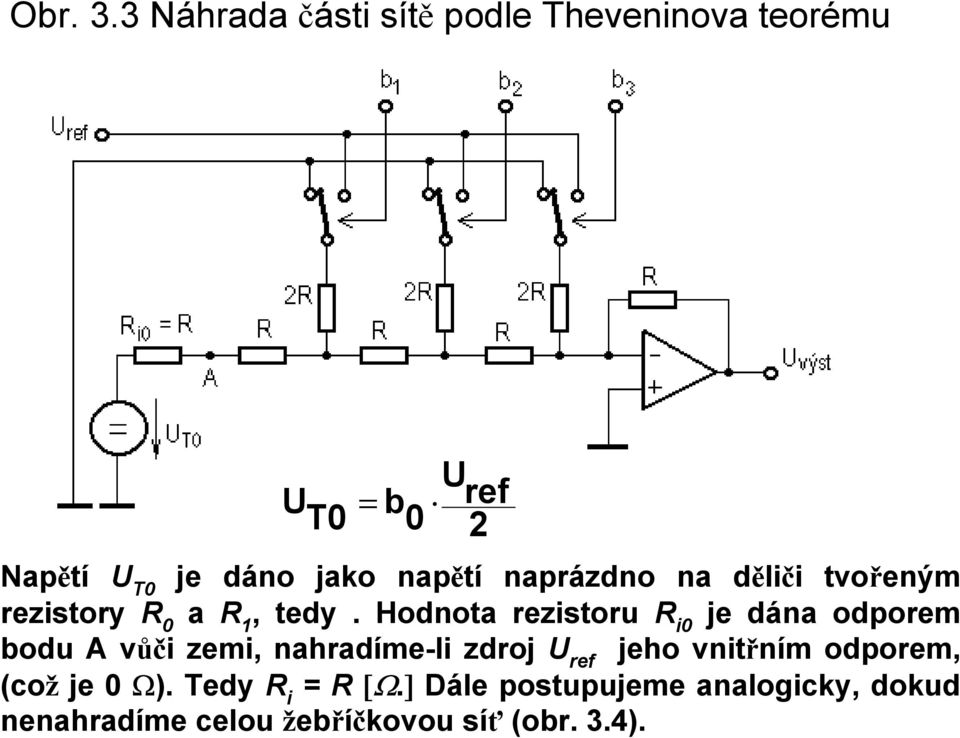 napětí naprázdno na děliči tvořeným rezistory R 0 a R 1, tedy.