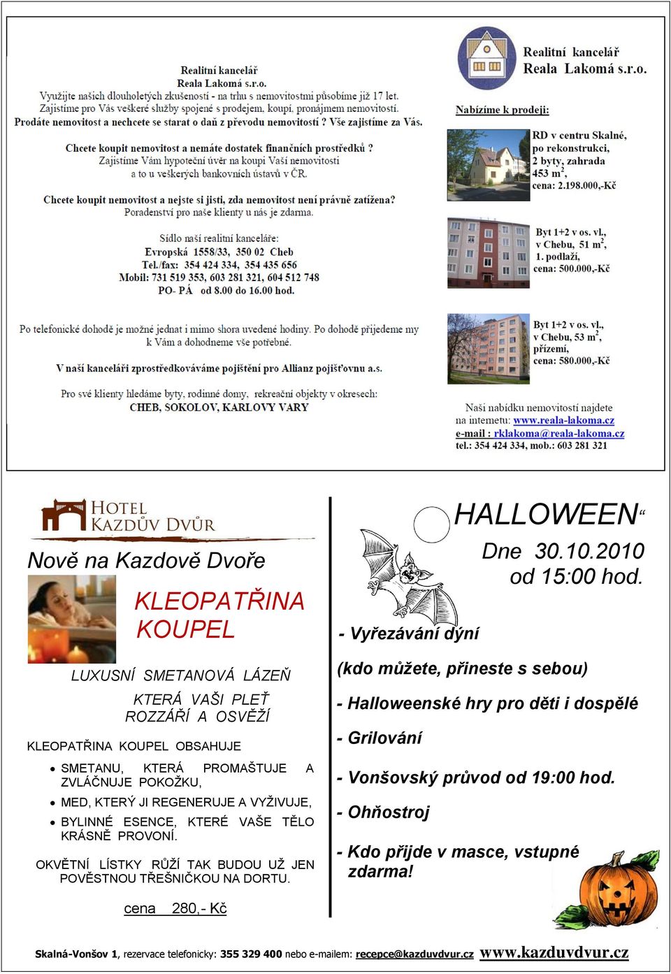 - Vyřezávání dýní HALLOWEEN Dne 30.10.2010 od 15:00 hod.