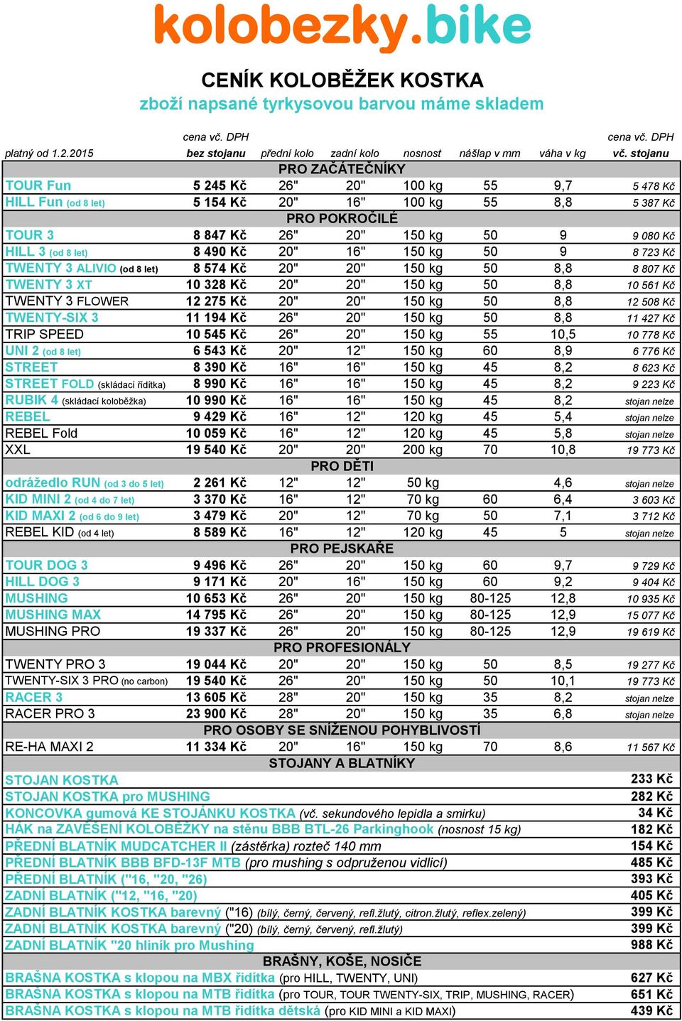 (od 8 let) 8 490 Kč 20" 16" 150 kg 50 9 8 723 Kč TWENTY 3 ALIVIO (od 8 let) 8 574 Kč 20" 20" 150 kg 50 8,8 8 807 Kč TWENTY 3 XT 10 328 Kč 20" 20" 150 kg 50 8,8 10 561 Kč TWENTY 3 FLOWER 12 275 Kč 20"