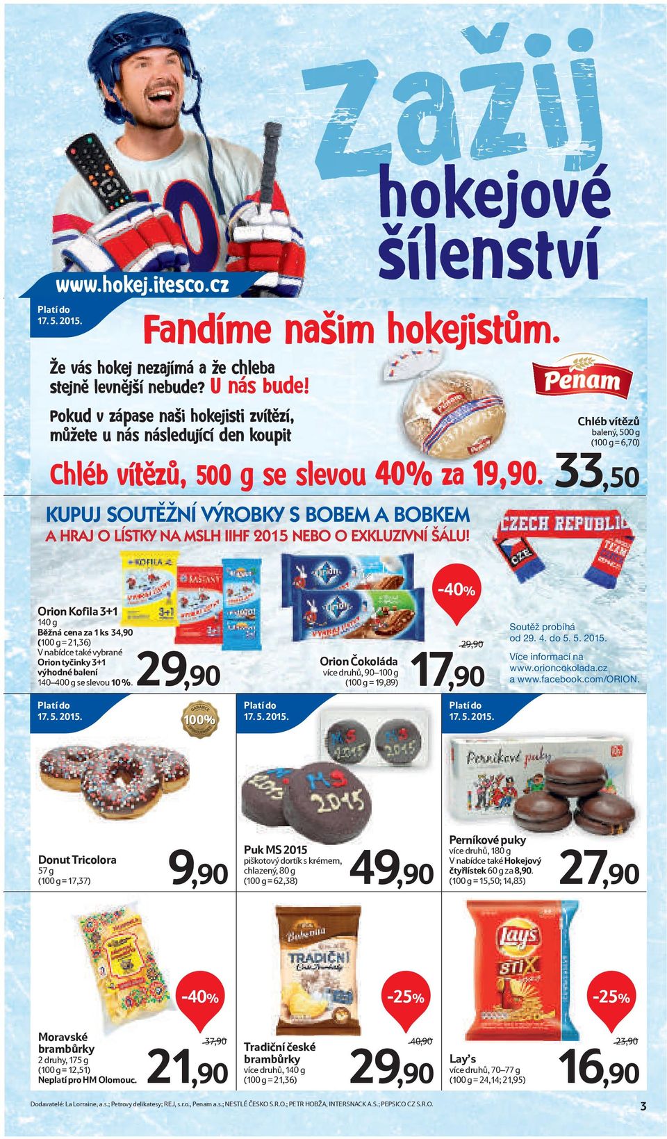 Chléb vítězů, 500 g se slevou 40% za 19,90.