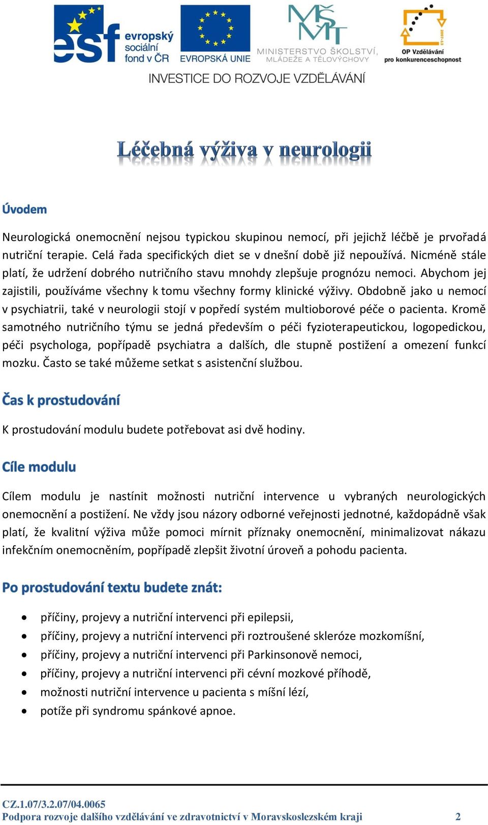 Obdobně jako u nemocí v psychiatrii, také v neurologii stojí v popředí systém multioborové péče o pacienta.