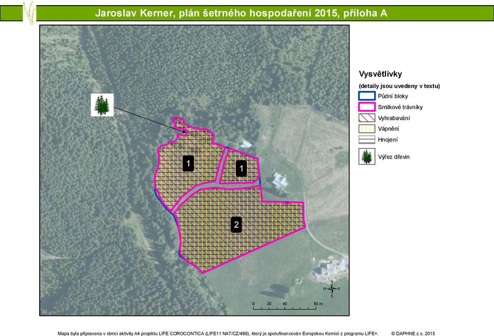 šetrného hospodaření 2015, příloha A Vysvětlivky (detaily jsou uvedeny v textu) Půdní bloky