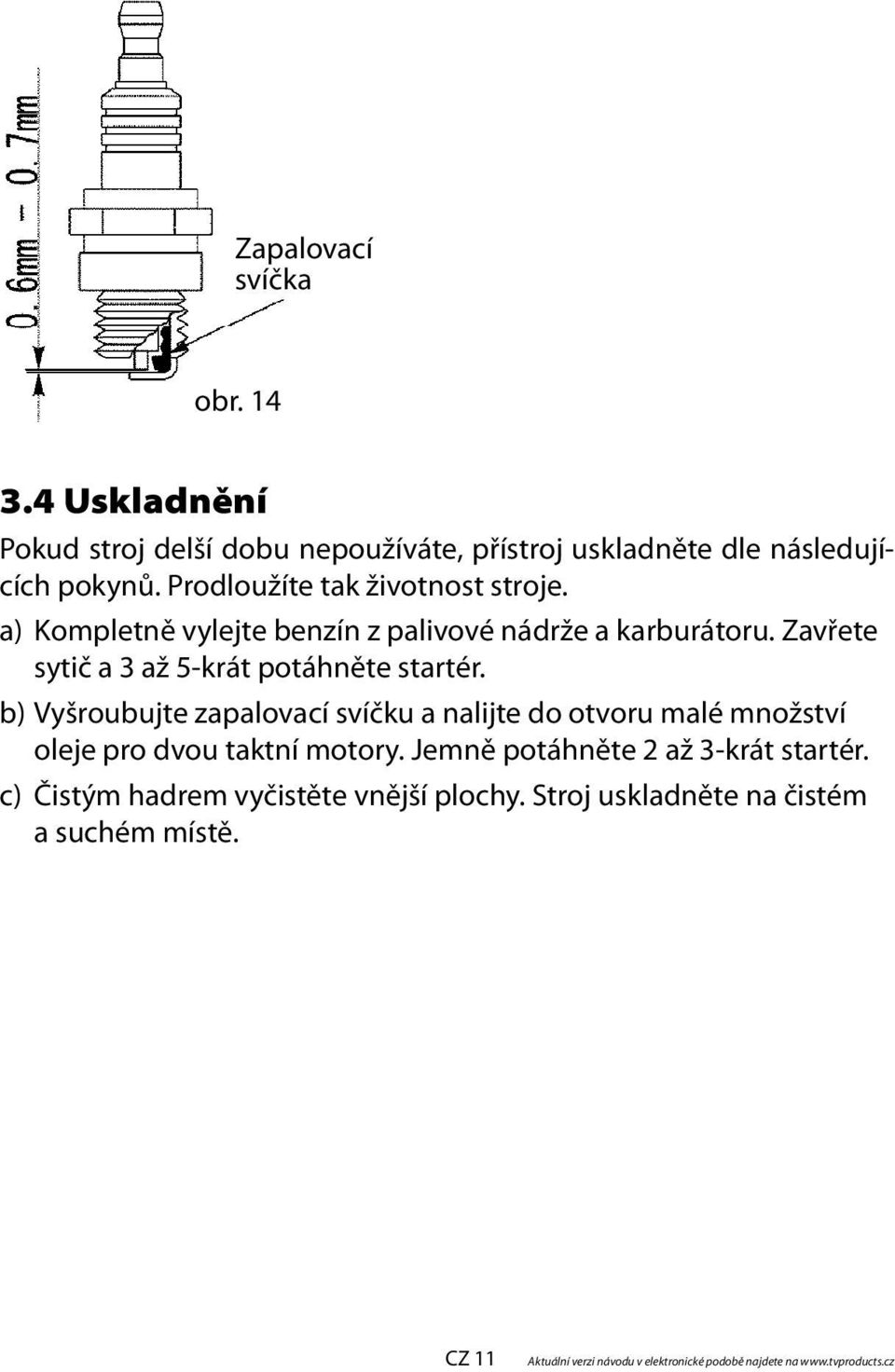 Zavřete sytič a 3 až 5-krát potáhněte startér.