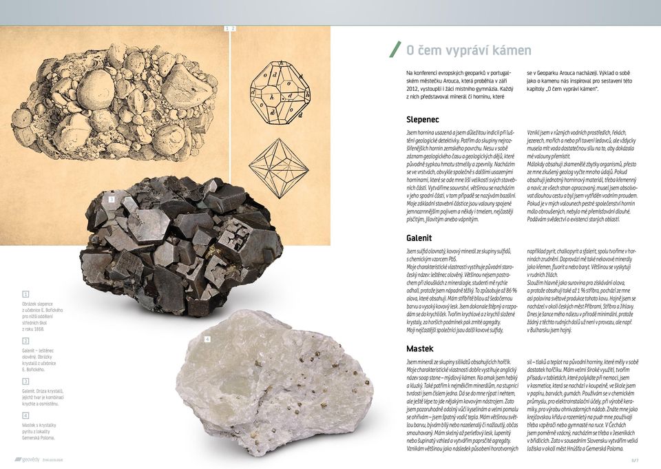 Slepenec Jsem hornina usazená a jsem důležitou indicií při luštění geologické detektivky. Patřím do skupiny nejrozšířenějších hornin zemského povrchu.