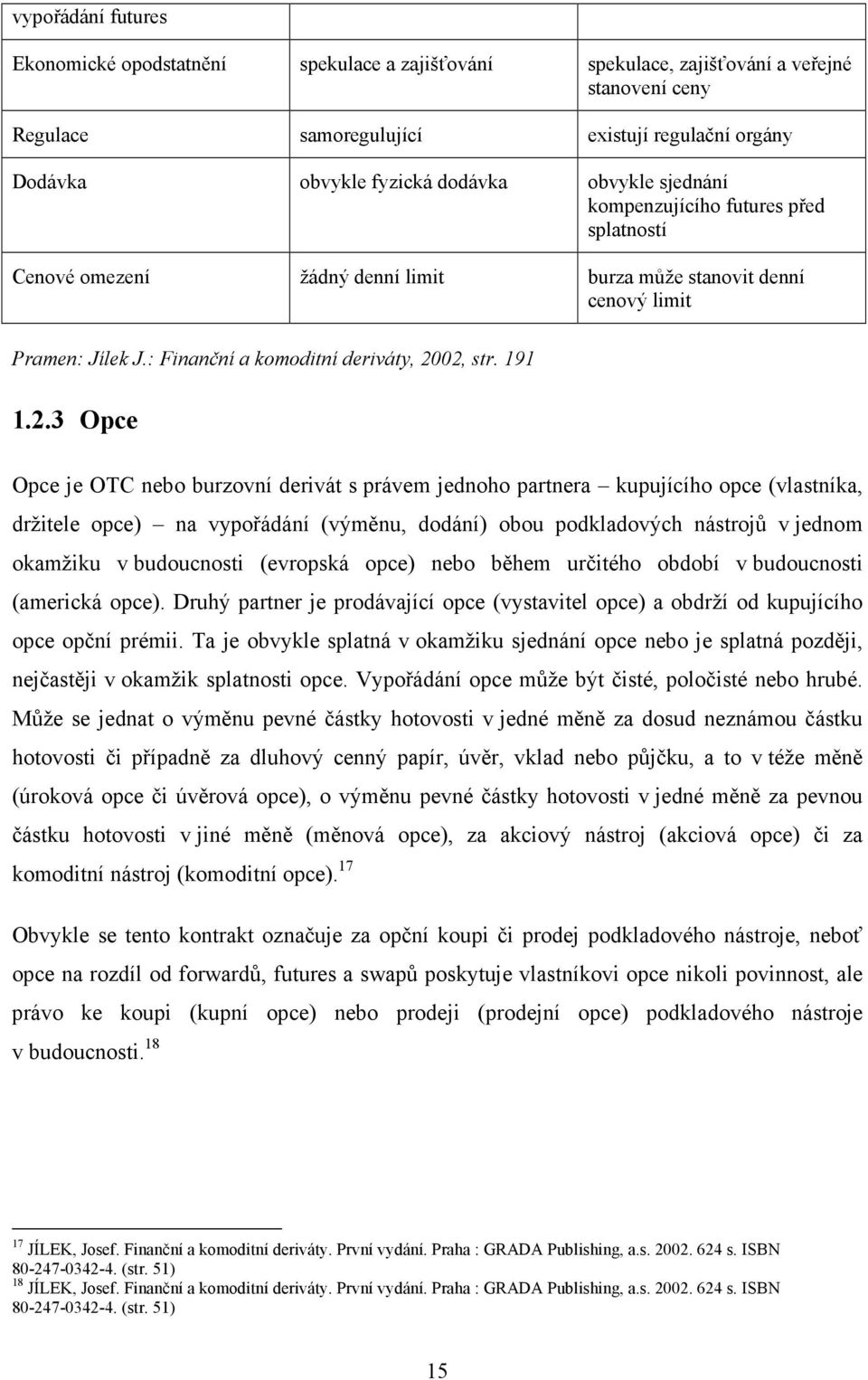 02, str. 191 1.2.3 Opce Opce je OTC nebo burzovní derivát s právem jednoho partnera kupujícího opce (vlastníka, držitele opce) na vypořádání (výměnu, dodání) obou podkladových nástrojů v jednom