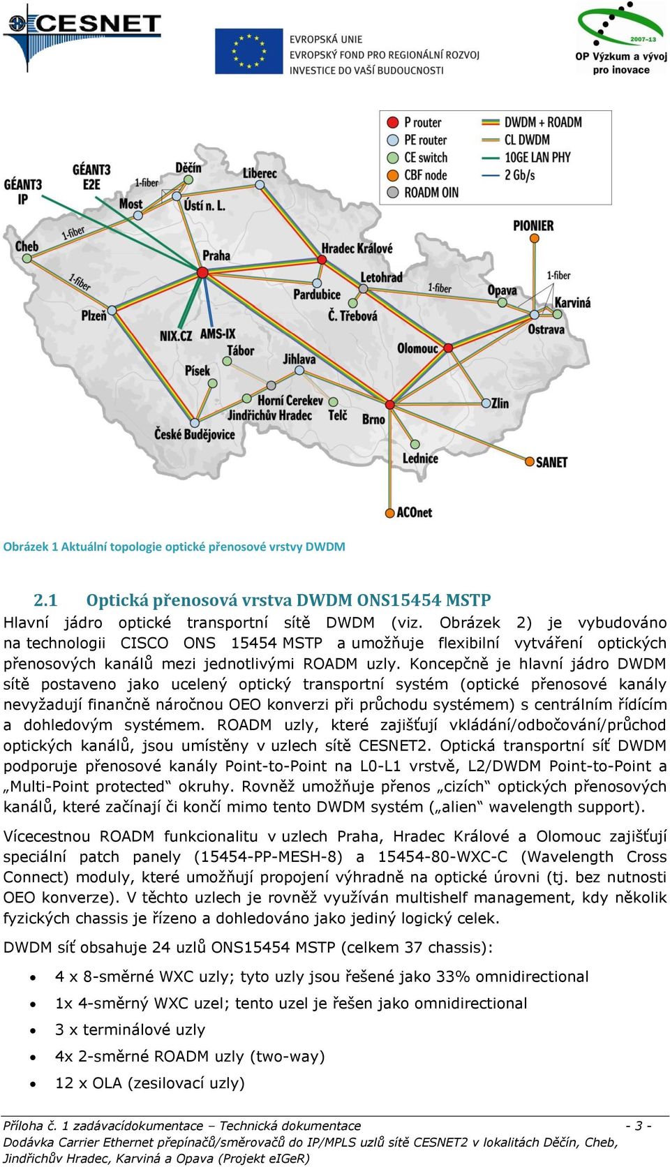 Koncepčně je hlavní jádro DWDM sítě postaveno jako ucelený optický transportní systém (optické přenosové kanály nevyžadují finančně náročnou OEO konverzi při průchodu systémem) s centrálním řídícím a