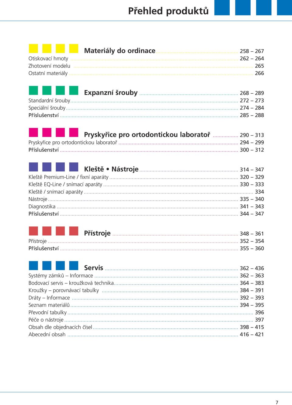 .. 314 347 Kleště Premium-Line / fixní aparáty... 320 329 Kleště EQ-Line / snímací aparáty... 330 333 Kleště / snímací aparáty... 334 Nástroje... 335 340 Diagnostika... 341 343 Příslušenství.
