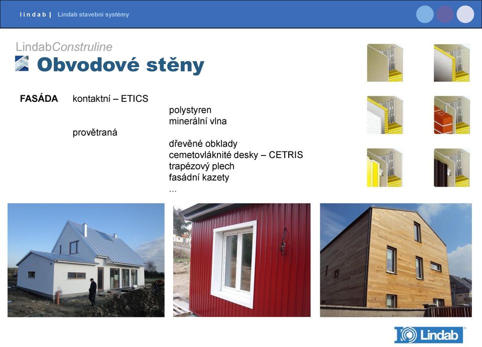 dřevěné obklady cemetovláknité desky