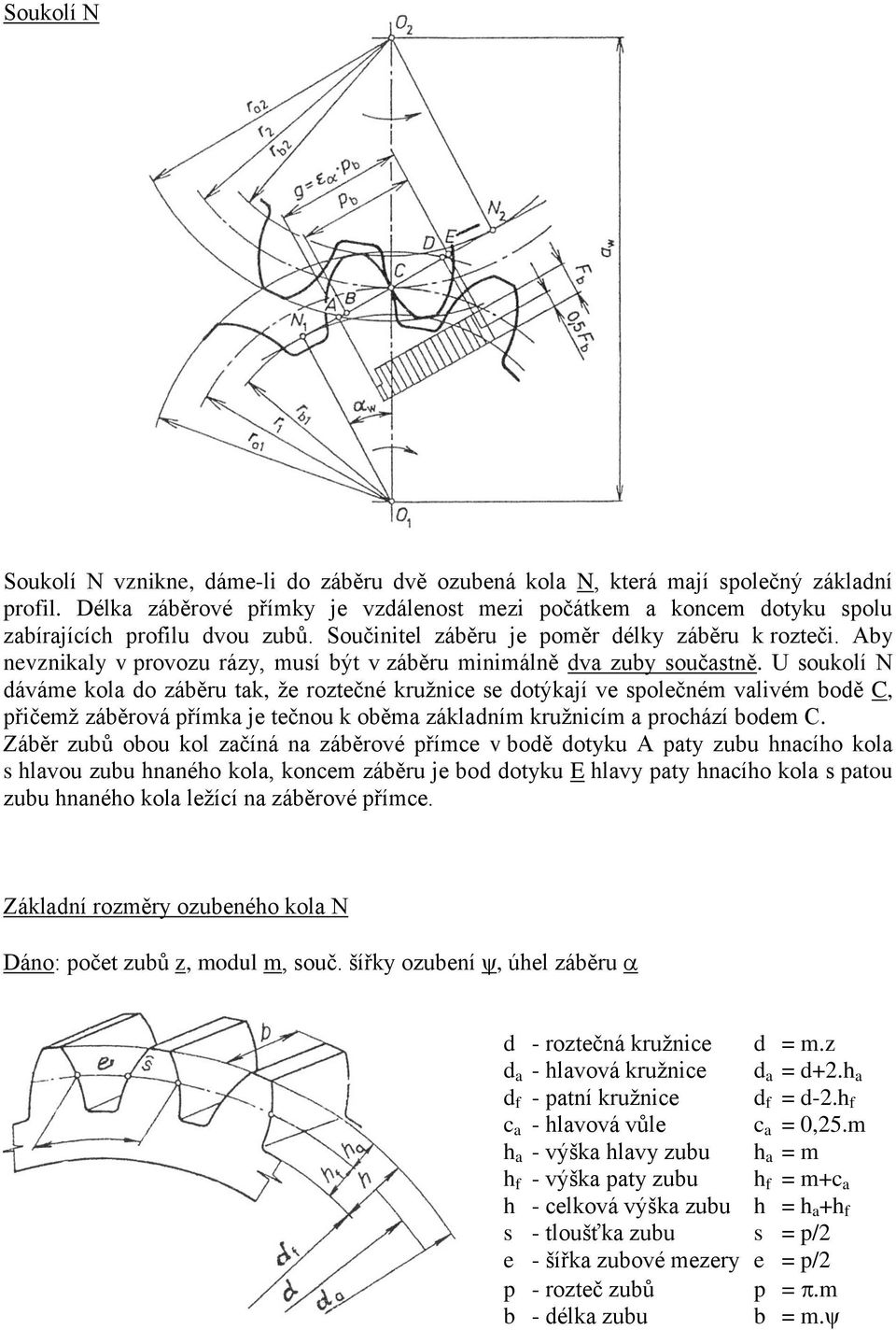 Aby nevznikaly v provozu rázy, musí být v záběru minimálně dva zuby součastně.