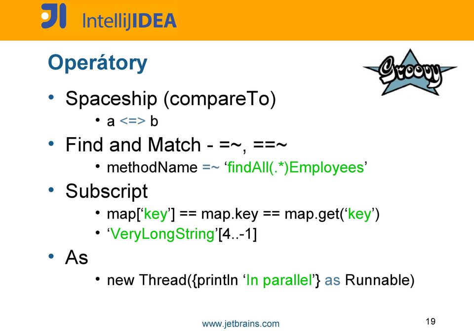 *)employees Subscript map[ key ] == map.key == map.