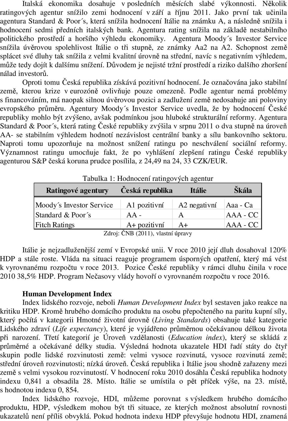 Agentura rating snížila na základě nestabilního politického prostředí a horšího výhledu ekonomiky.