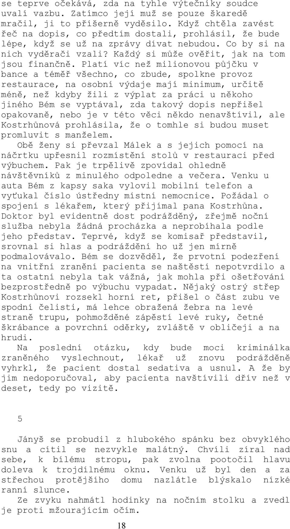 Platí víc než milionovou půjčku v bance a téměř všechno, co zbude, spolkne provoz restaurace, na osobní výdaje mají minimum, určitě méně, než kdyby žili z výplat za práci u někoho jiného Bém se