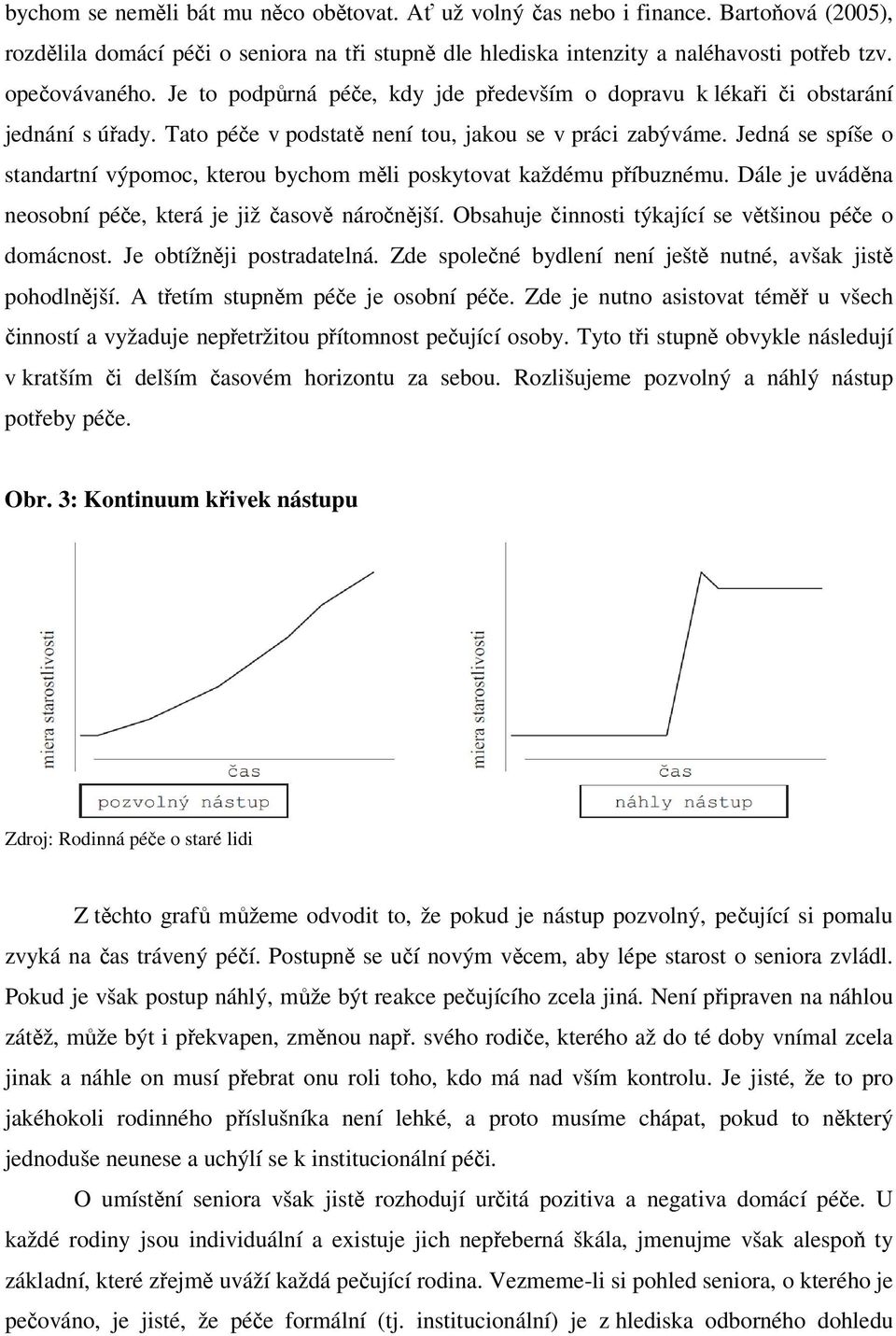 Jedná se spíše o standartní výpomoc, kterou bychom měli poskytovat každému příbuznému. Dále je uváděna neosobní péče, která je již časově náročnější.