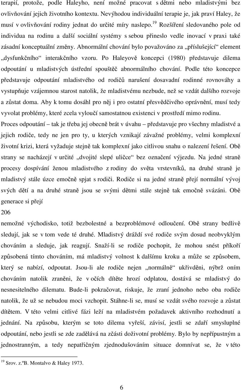 19 Rozšíení sledovaného pole od individua na rodinu a další sociální systémy s sebou pineslo vedle inovací v praxi také zásadní konceptuální zmny.