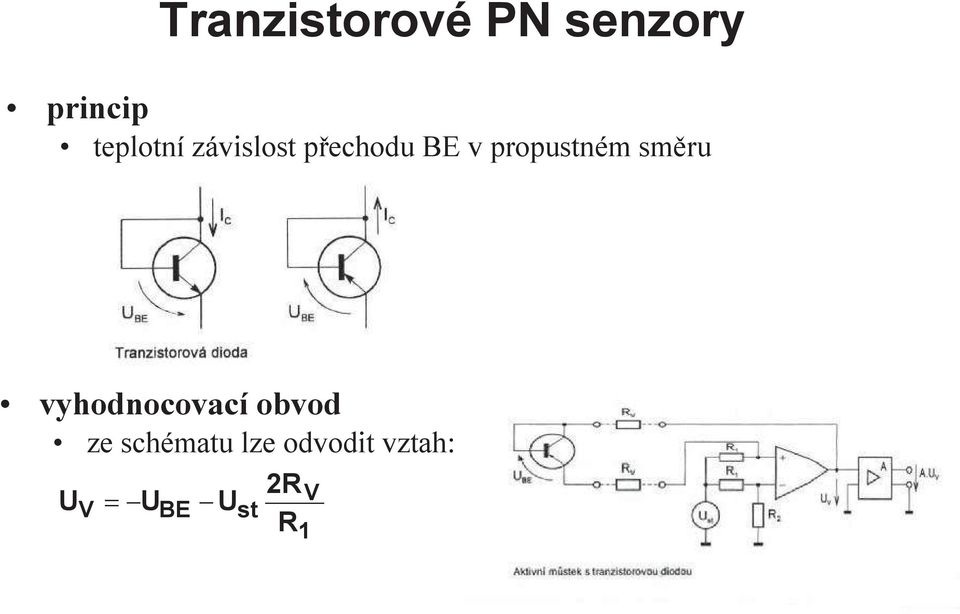 propustném směru vyhodnocovací obvod ze