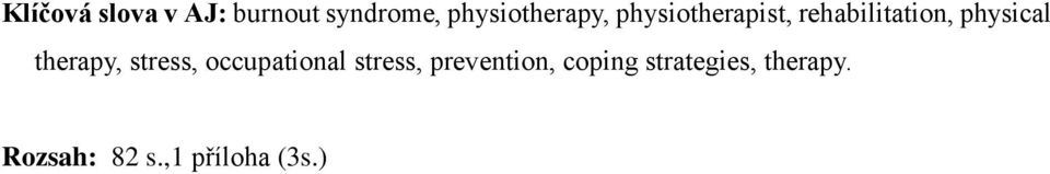 physical therapy, stress, occupational stress,