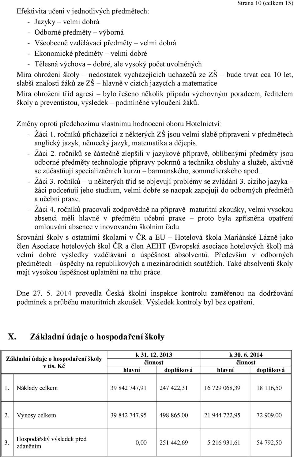 Míra ohrožení tříd agresí bylo řešeno několik případů výchovným poradcem, ředitelem školy a preventistou, výsledek podmíněné vyloučení žáků.