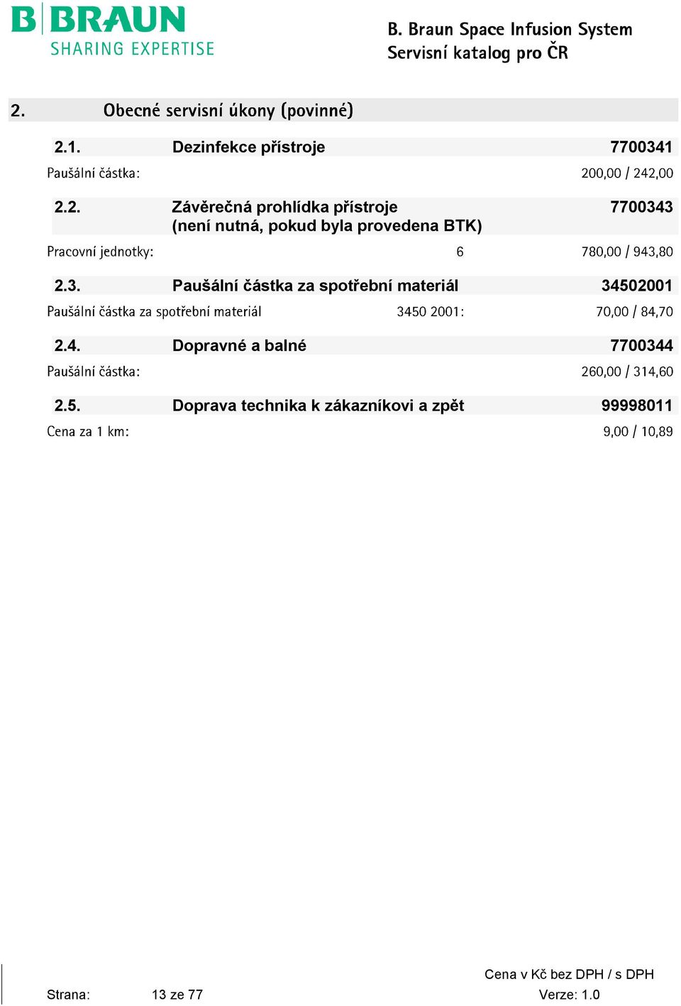 2. Závěrečná prohlídka přístroje 7700343 (není nutná, pokud byla provedena