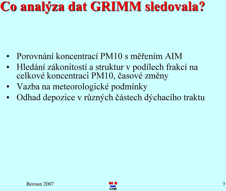 struktur v podílech frakcí na celkové koncentraci PM1, časové