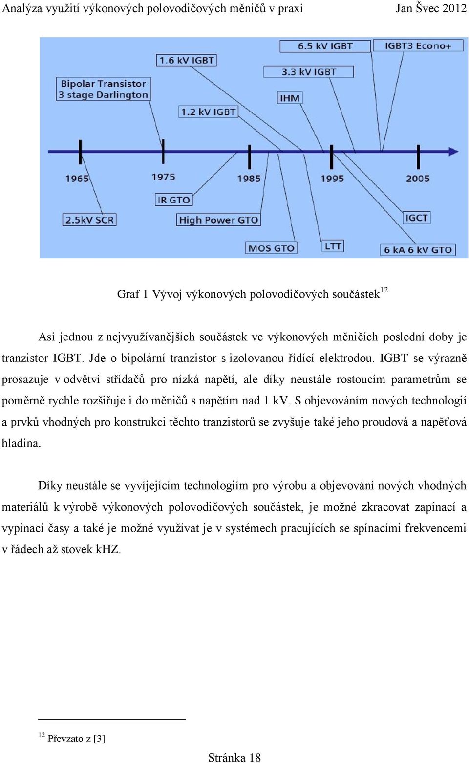 IGBT se výrazně prosazuje v odvětví střídačů pro nízká napětí, ale díky neustále rostoucím parametrům se poměrně rychle rozšiřuje i do měničů s napětím nad 1 kv.