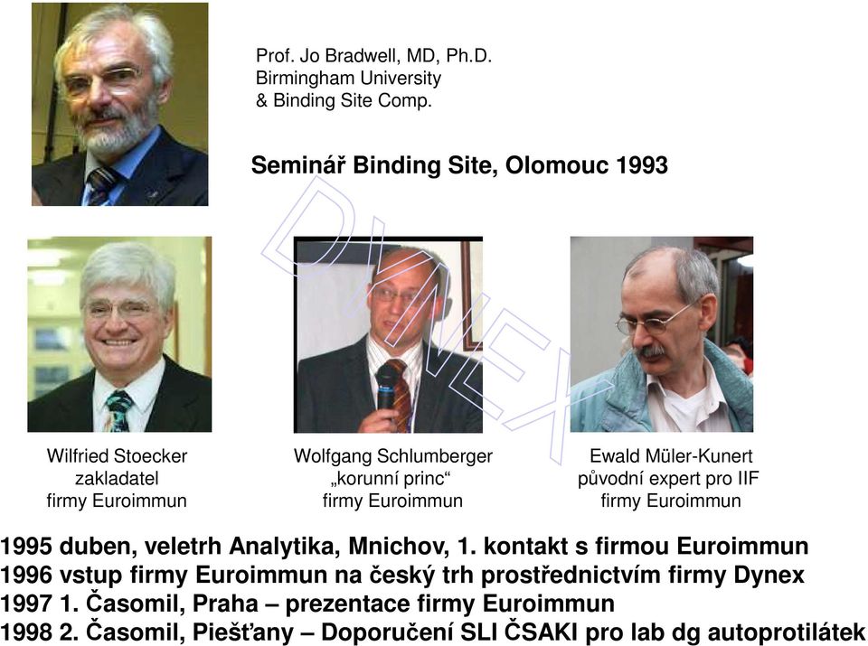 Euroimmun Ewald Müler-Kunert původní expert pro IIF firmy Euroimmun 1995 duben, veletrh Analytika, Mnichov, 1.
