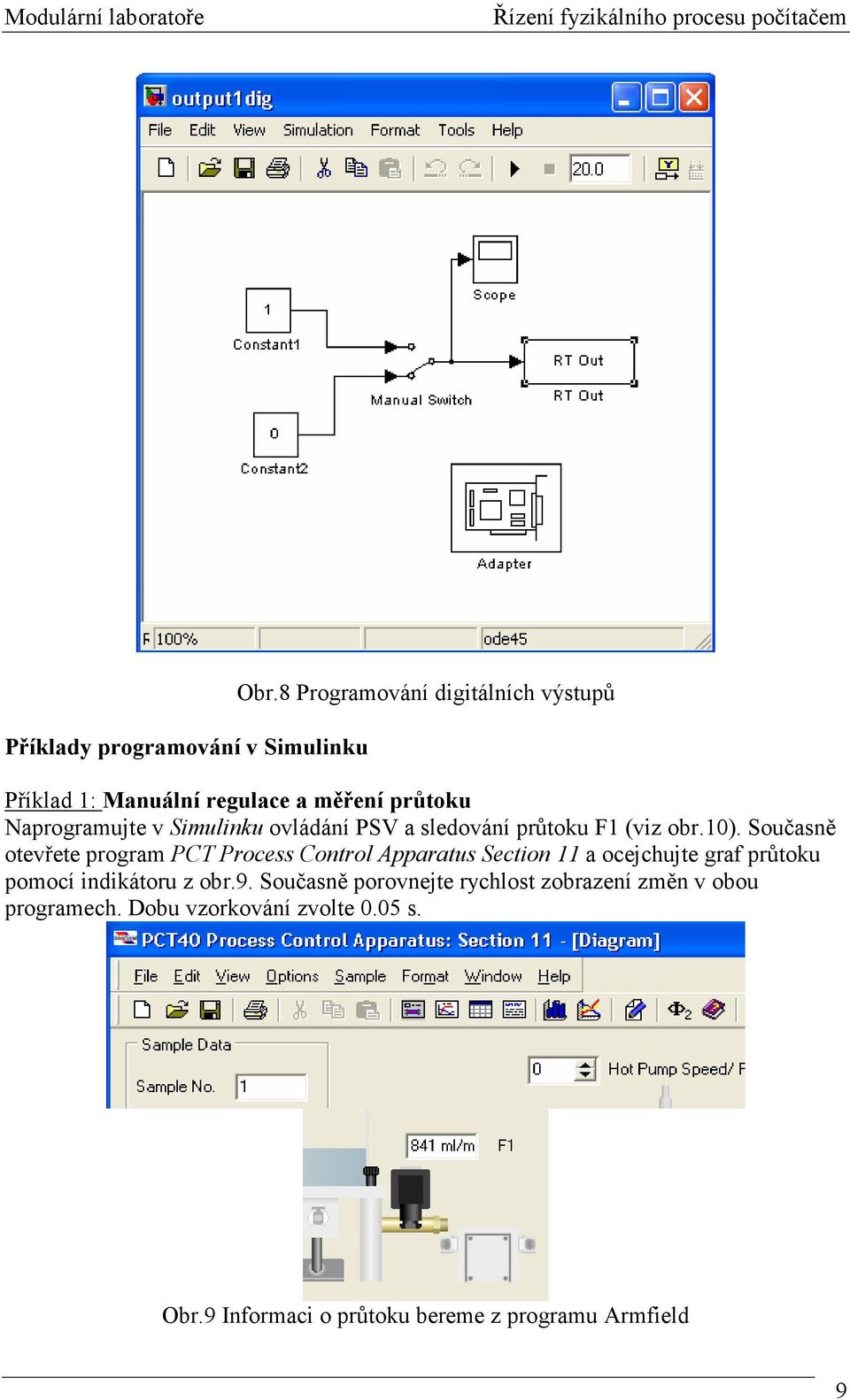 PSV a sledování průtoku F1 (viz obr.10).