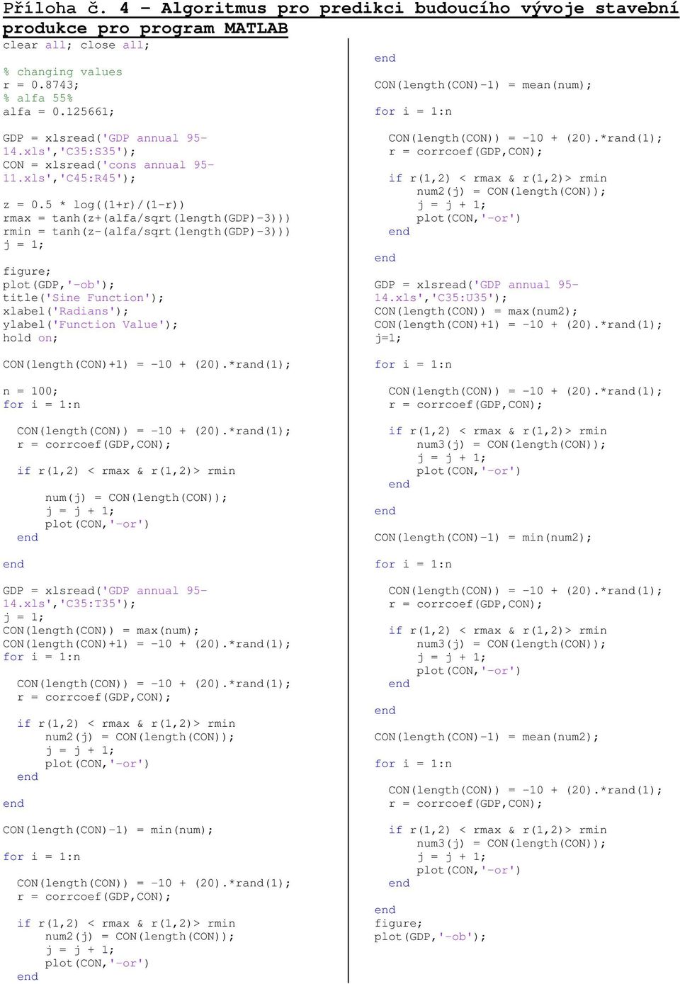 5 * log((1+r)/(1-r)) rmax = tanh(z+(alfa/sqrt(length(gdp)-3))) rmin = tanh(z-(alfa/sqrt(length(gdp)-3))) j = 1; figure; plot(gdp,'-ob'); title('sine Function'); xlabel('radians'); ylabel('function