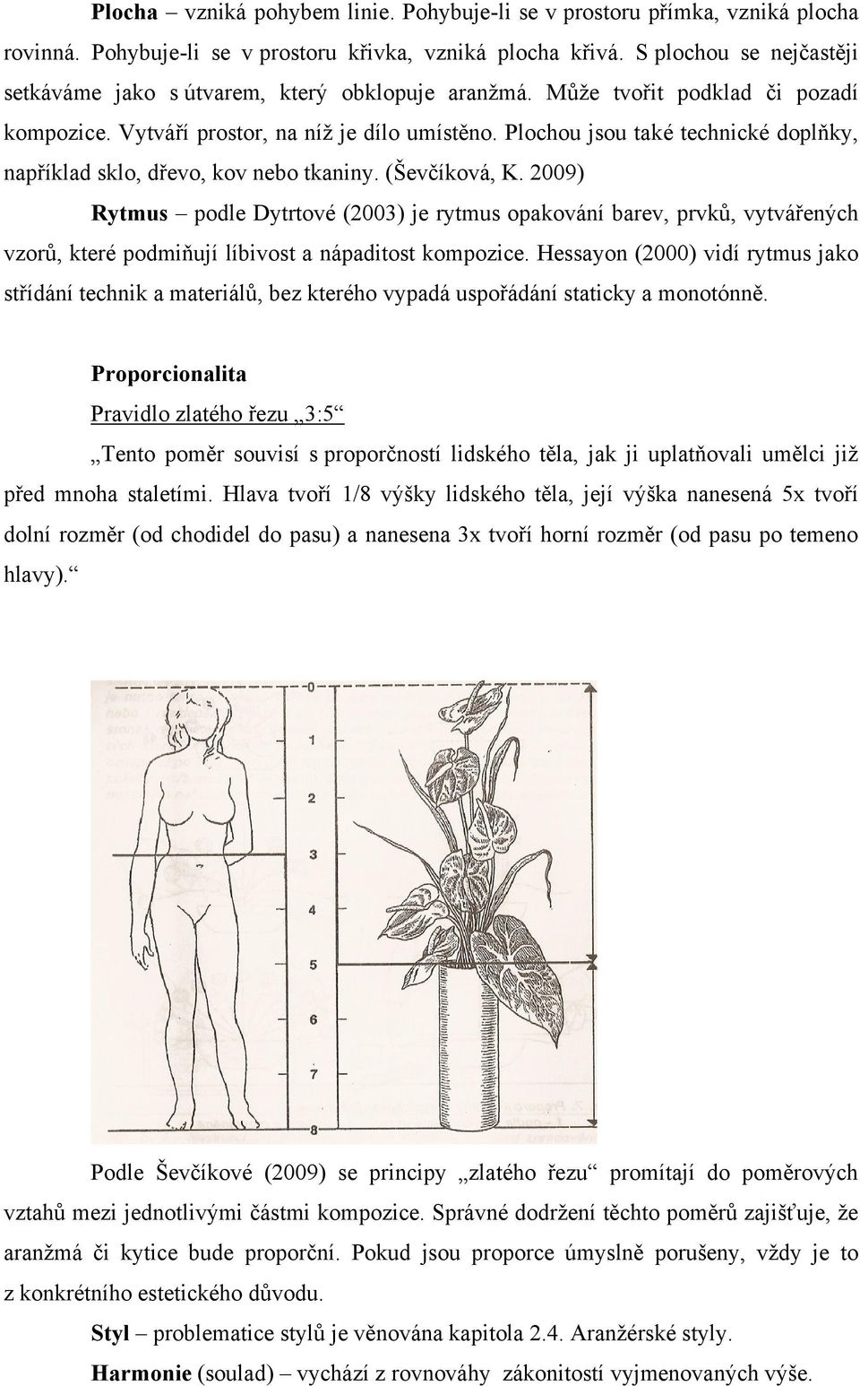 Plochou jsou také technické doplňky, například sklo, dřevo, kov nebo tkaniny. (Ševčíková, K.