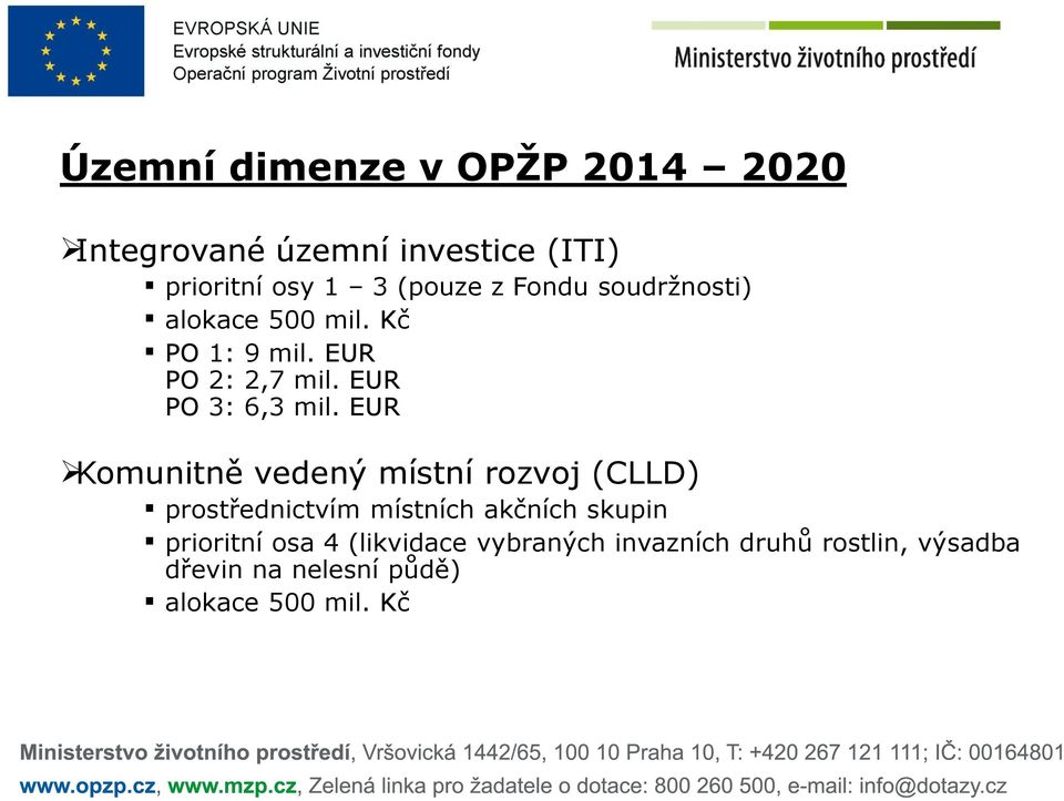 EUR Komunitně vedený místní rozvoj (CLLD) prostřednictvím místních akčních skupin prioritní