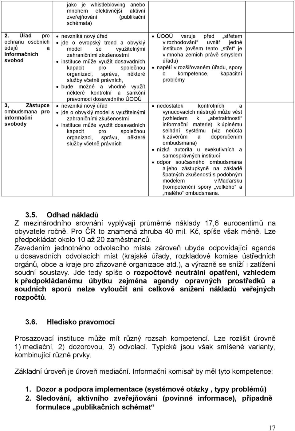 právních, bude možné a vhodné využít některé kontrolní a sankční pravomoci dosavadního ÚOOÚ nevzniká nový úřad jde o obvyklý model s využitelnými zahraničními zkušenostmi instituce může využít