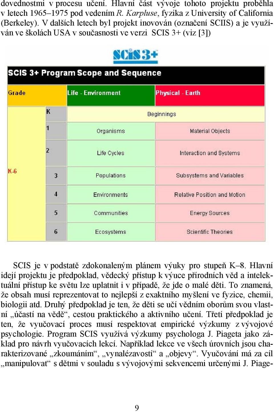 Hlavní idejí projektu je předpoklad, vědecký přístup k výuce přírodních věd a intelektuální přístup ke světu lze uplatnit i v případě, že jde o malé děti.