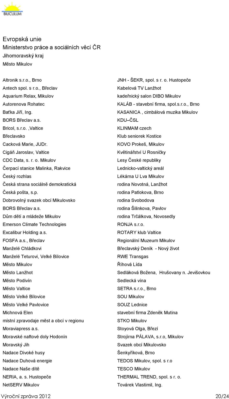 KOVO Prokeš, Mikulov Cigáň Jaroslav, Valtice Květinářství U Rosničky CDC Data, s. r. o.