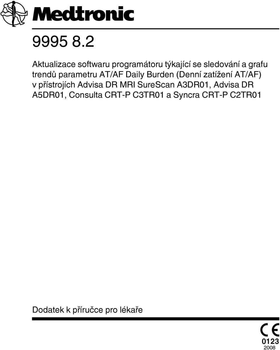 trendů parametru AT/AF Daily Burden (Denní zatížení AT/AF) v