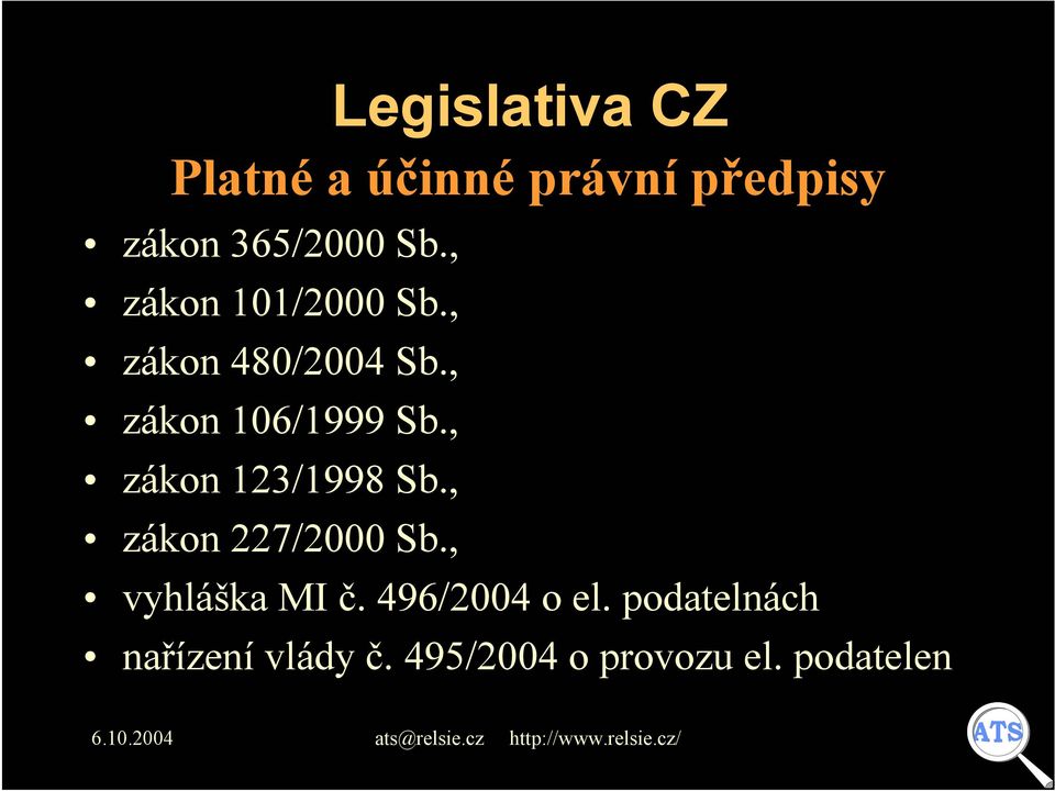 , zákon 123/1998 Sb., zákon 227/2000 Sb., vyhláška MI č.