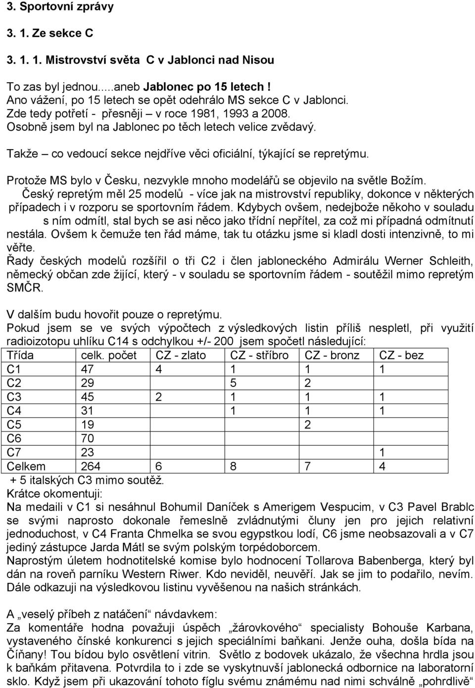 Protoţe MS bylo v Česku, nezvykle mnoho modelářů se objevilo na světle Boţm.