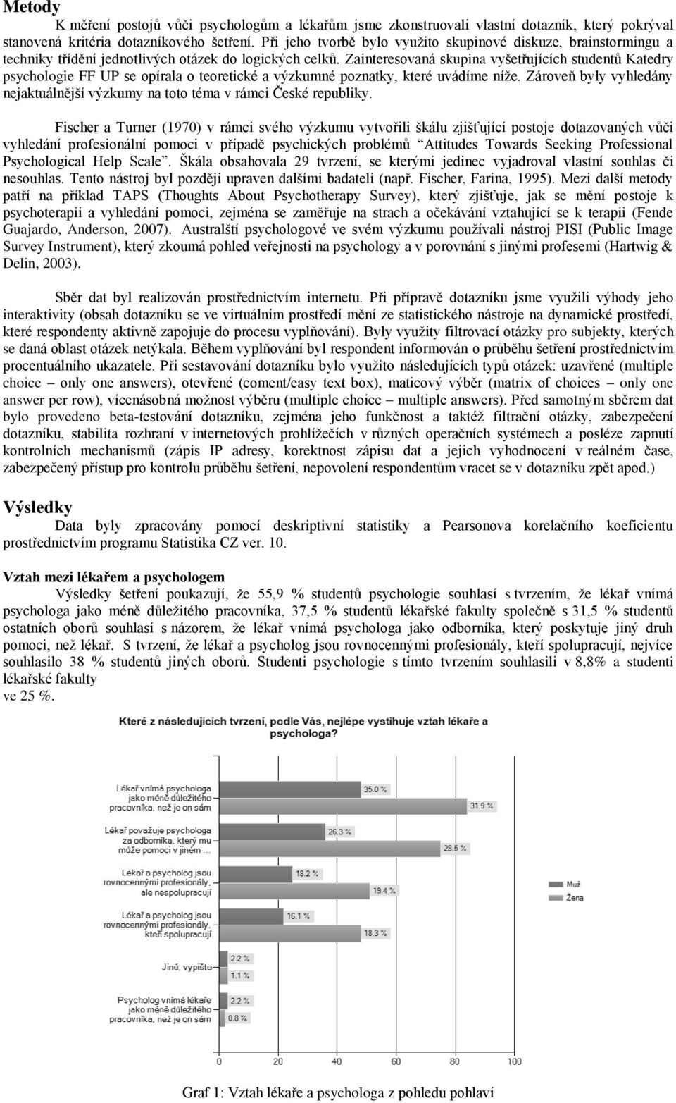 Zainteresovaná skupina vyšetřujících studentů Katedry psychologie FF UP se opírala o teoretické a výzkumné poznatky, které uvádíme níže.