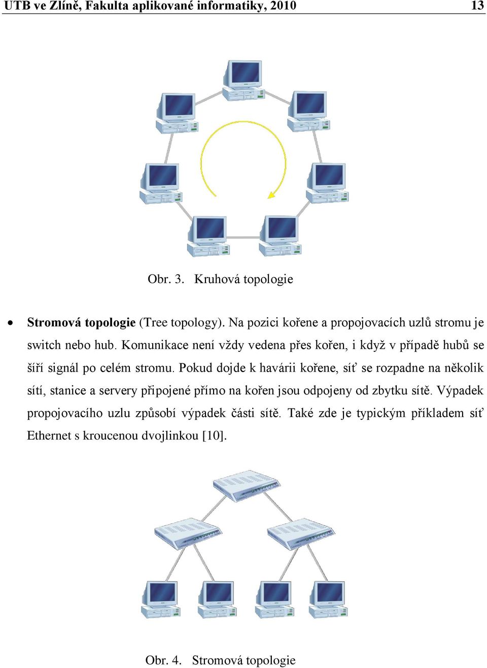 Komunikace není vždy vedena přes kořen, i když v případě hubŧ se šíří signál po celém stromu.