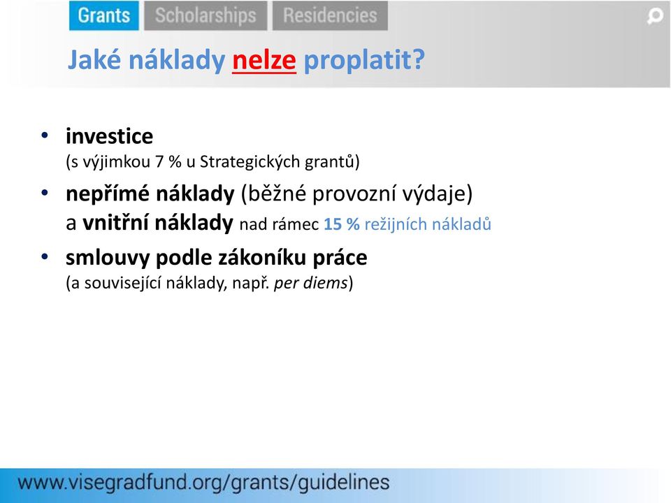 náklady (běžné provozní výdaje) a vnitřní náklady nad rámec