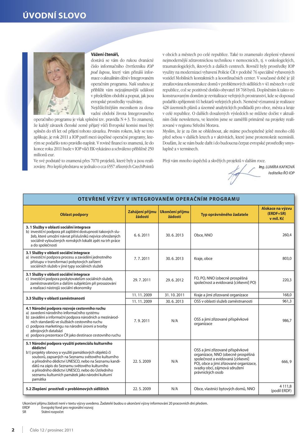 NejdÛleÏitûj ím mezníkem za dosavadní období Ïivota Integrovaného operaãního programu je v ak splnûní tzv. pravidla N+3.