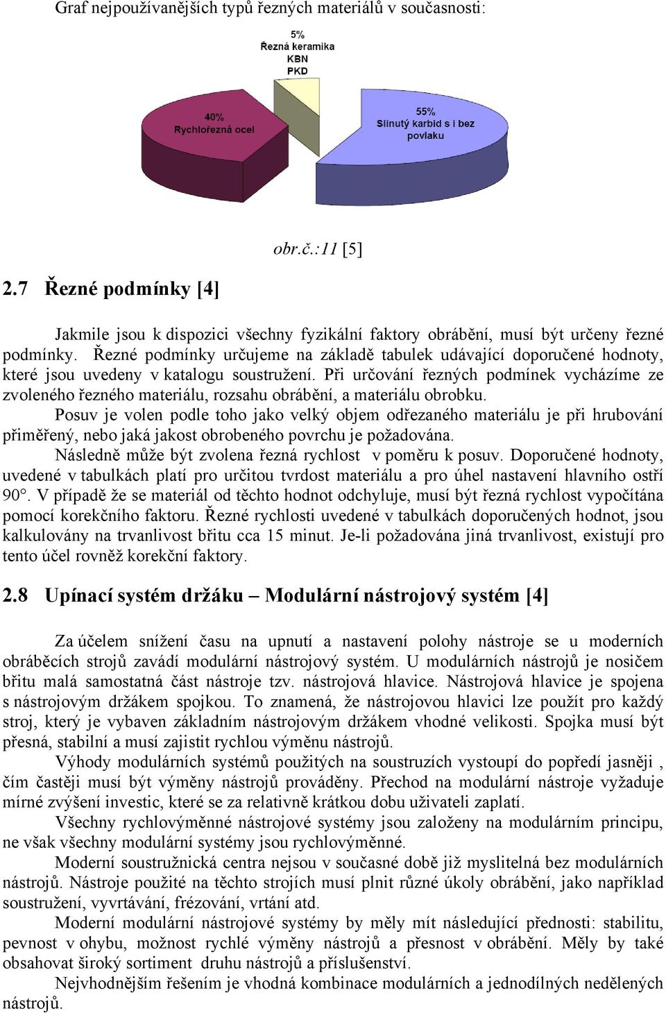 Při určování řezných podmínek vycházíme ze zvoleného řezného materiálu, rozsahu obrábění, a materiálu obrobku.