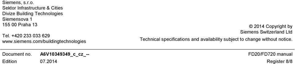 +420 233 033 629 www.siemens.