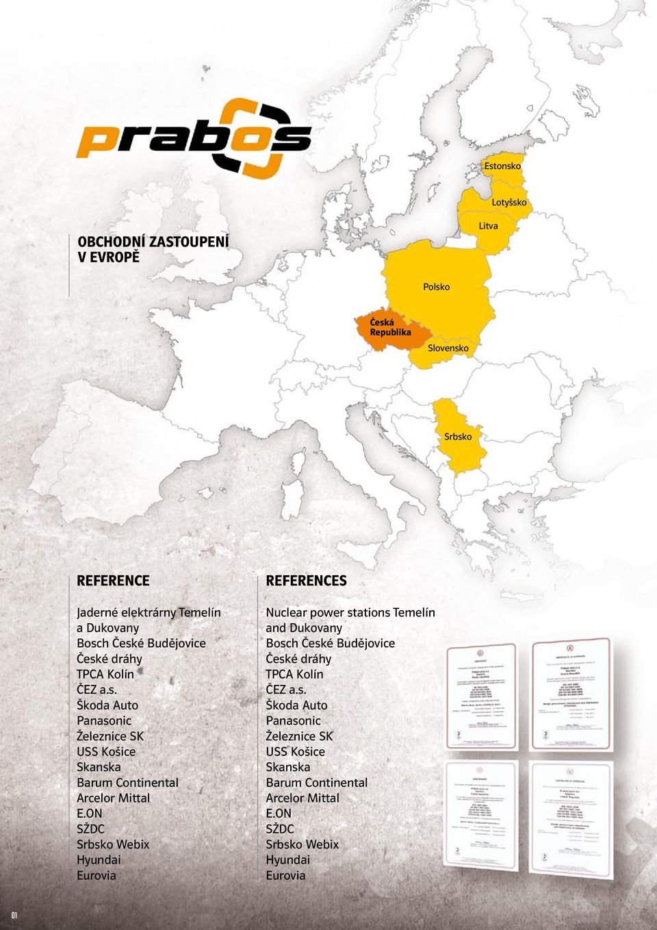 ON SŽDC Srbsko Webix Hyundai Eurovia REFERENCES Nuclear power stations Temelín and ON SŽDC Srbsko Webix Hyundai Eurovia 01